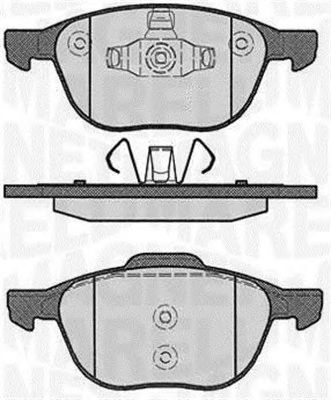 MAGNETI MARELLI 363916060244 -  Комплект тормозных колодок, дисковый тормоз